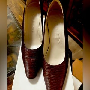 Giorgio Armani Brown Leather Pressed Heel